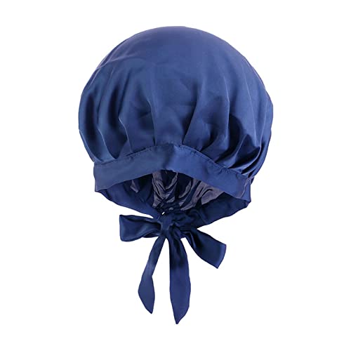 Frauen Hut Mütze Haar Turban Wrap Turban Hüte Bad Duschhaube Badehut Haarschutz Duschhauben Fahrrad Outfit Herren Sommer (Navy, One Size) von aaSccex