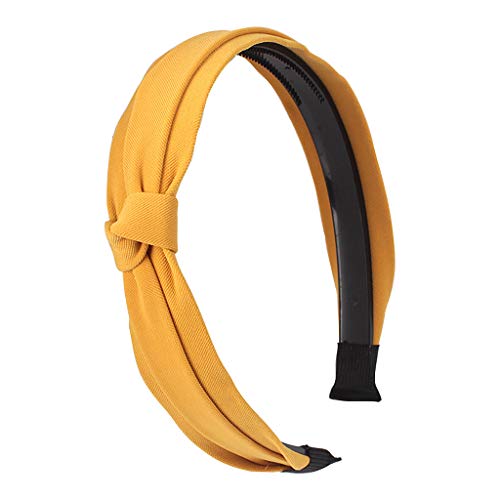 Headband Wide-Brimm Bogen Women 's samt Point Point Shaping Band Tau Haare Headwatch Fristern-Headband Head Tennistasche Herren Schwarz (Yellow, One Size) von aaSccex