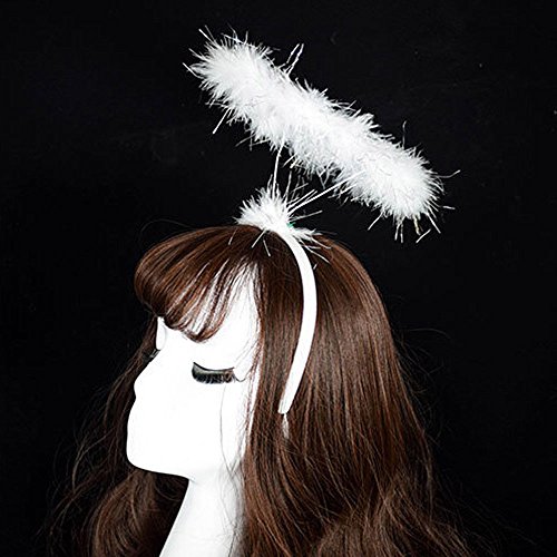 Ladied Engel Stirnband Kostümparty Haarband Neu Haarband Schmal (White, One Size) von aaSccex