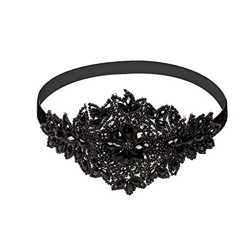 Lady Great Party Flapper Haarbügel Headband Helm Ohrenschutz (Black, One Size) von aaSccex