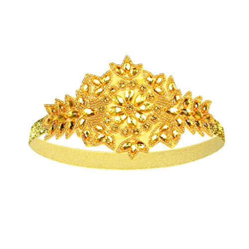 Lady Great Party Flapper Haarbügel Headband Helm Ohrenschutz (Gold, One Size) von aaSccex