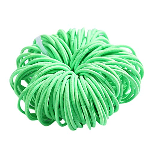 Mädchen 100 Stück 3 cm Nylon-Nylon-Haarklebeband Haarseil-Farbschmuck Stirnband Herren (Green, One Size) von aaSccex