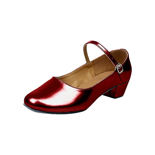 Mädchen Kinderschuhe Kinder Stöckelschuhe Tanzschuhe Einfarbig Kinder latein Schuhe Trainings Tanzschuhe Einfaches Design Party Schuhe Hochzeitsschuhe Glitzer Festliche Schuhe von aaSccex