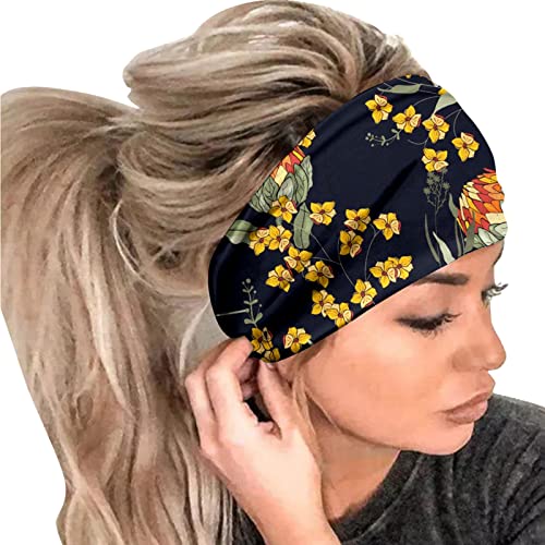 Männer Frauen Lässiges Training Sport Stirnband Laufen Yoga Elastisches Haarschmuck Stirnband Stirnbänder Strick (J, One Size) von aaSccex