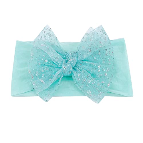 Neugeborenes Kleinkind Kinder Baby Mädchen Baby Stirnbänder Bögen geknotete weiche Headwraps Fotografie Requisiten Bizeps Band (Mint Green, One Size) von aaSccex