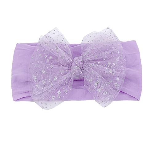 Neugeborenes Kleinkind Kinder Baby Mädchen Baby Stirnbänder Bögen geknotete weiche Headwraps Fotografie Requisiten Bizeps Band (Purple, One Size) von aaSccex