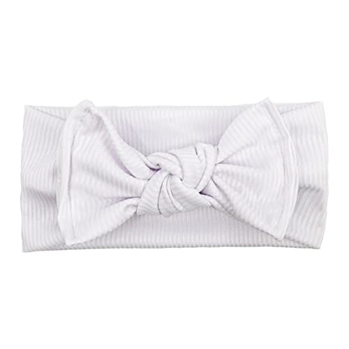 Neugeborenes Kleinkind Kinder Baby Mädchen Baby Stirnbänder Bögen geknotete weiche Headwraps Fotografie Requisiten Stirnband Damen (White, One Size) von aaSccex