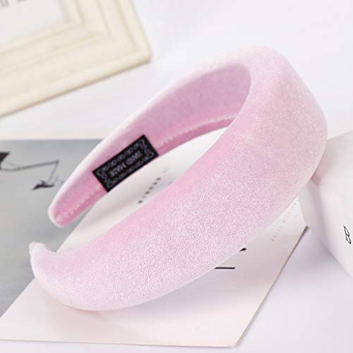 Samt Haarband Haare Schwamm Süße Mode Frisband Frauen Mädchen Hahn Kopf Haarreif Stirnband Karneval Herren (Pink, One Size) von aaSccex