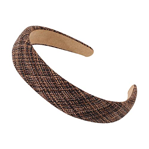 Stirnband mit Karomuster, geknotetes Stirnband, Haarschmuck Helm Ohrenschutz (A, One Size) von aaSccex