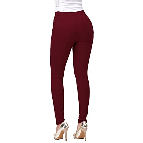 aaSccex Jeanshose Damen Skinny Jeans Hose Push Up Slim Fit Freizeithose High Waist Elegant Stretch Große Größen Röhrenjeans Pocket Jeans Jogginghose Damen-Unterhosen Strumpfhose Trousers von aaSccex