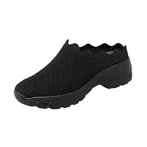 aaSccex Sportmode Sommer Keilabsatz Damen Runde Mesh Casual Toe Slip Schuhe Damen Slipper Damen Strandschuhe Barfuß Damen-Sandale Größe UK Damen-Sandale Weite Passform Walking für Damen UK, Schwarz aaSccex Sportmode Sommer Keilabsatz Damen Runde Mesh Casual Toe Slip Schuhe Damen Slipper Damen Strandschuhe Barfuß Damen-Sandale Größe UK Damen-Sandale Weite Passform Walking für Damen UK, Schwarz von aaSccex