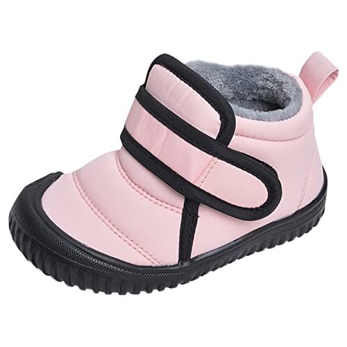 aaSccex Unisex Kinder Boots Mädchen Stiefeletten Baumwolle Warmer Winterplüsch Winterschuhe Winterstiefel Rutschfeste Weiche Sohle Kinderschuhe Einfarbig Komfort für die täglichen von aaSccex