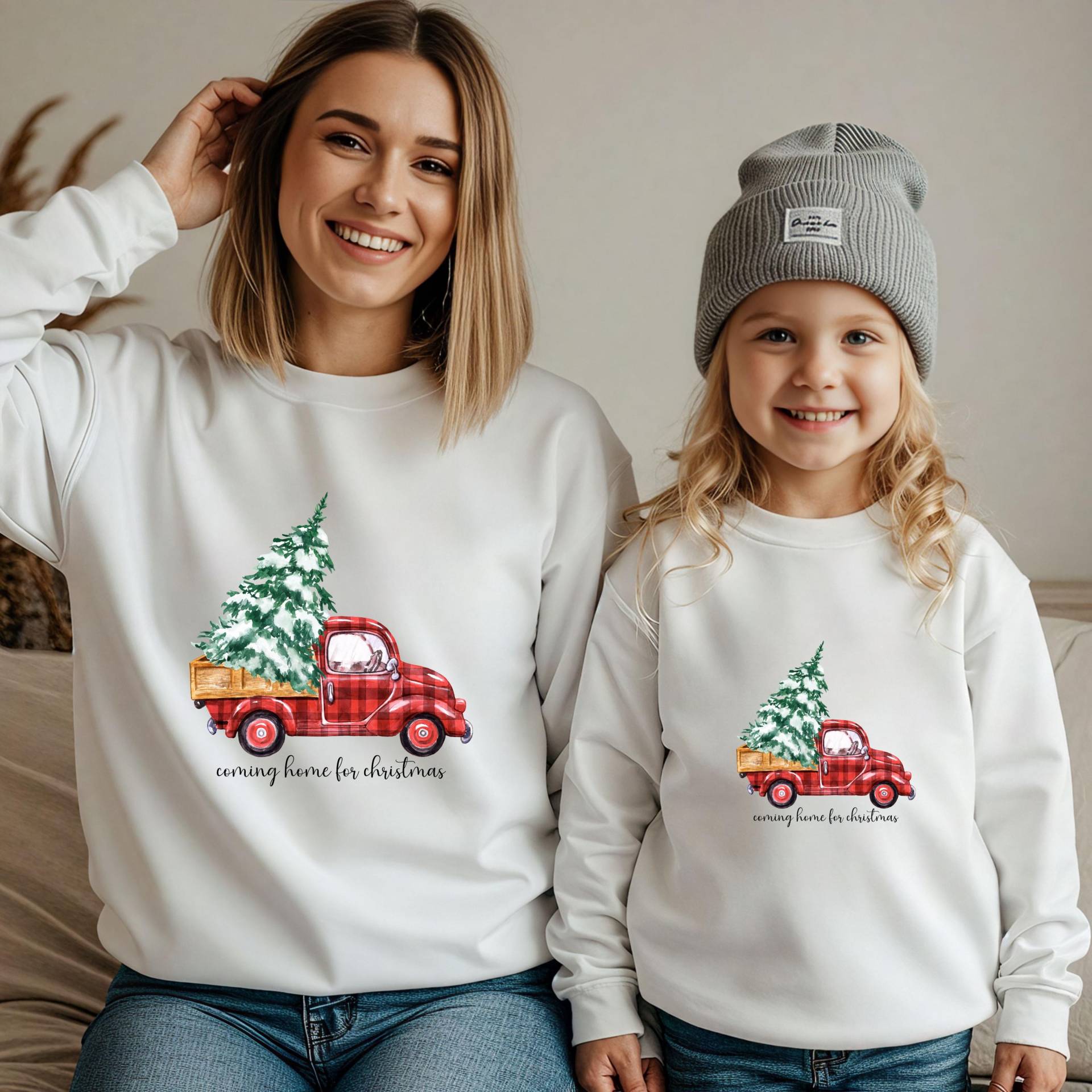 Mama Mini Weihnachten, Weihnachtspulli, Tochter Outfit, Mom Shirt, Kind Sweater, Sweatshirt, Partnerlook Und von aabcBoutique