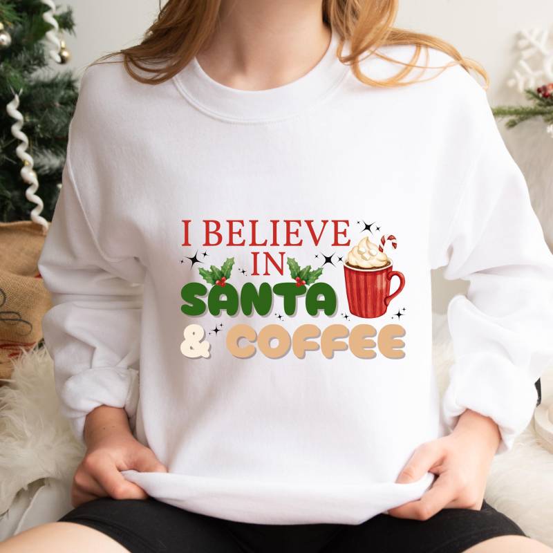 Weihnachtspullover, Weihnachtspulli, Nikolaus Geschenk, Geschenk Weihnachten, Winterpullover, Weihnachten Sweatshirt, Kaffeeliebhaber Shirt von aabcBoutique