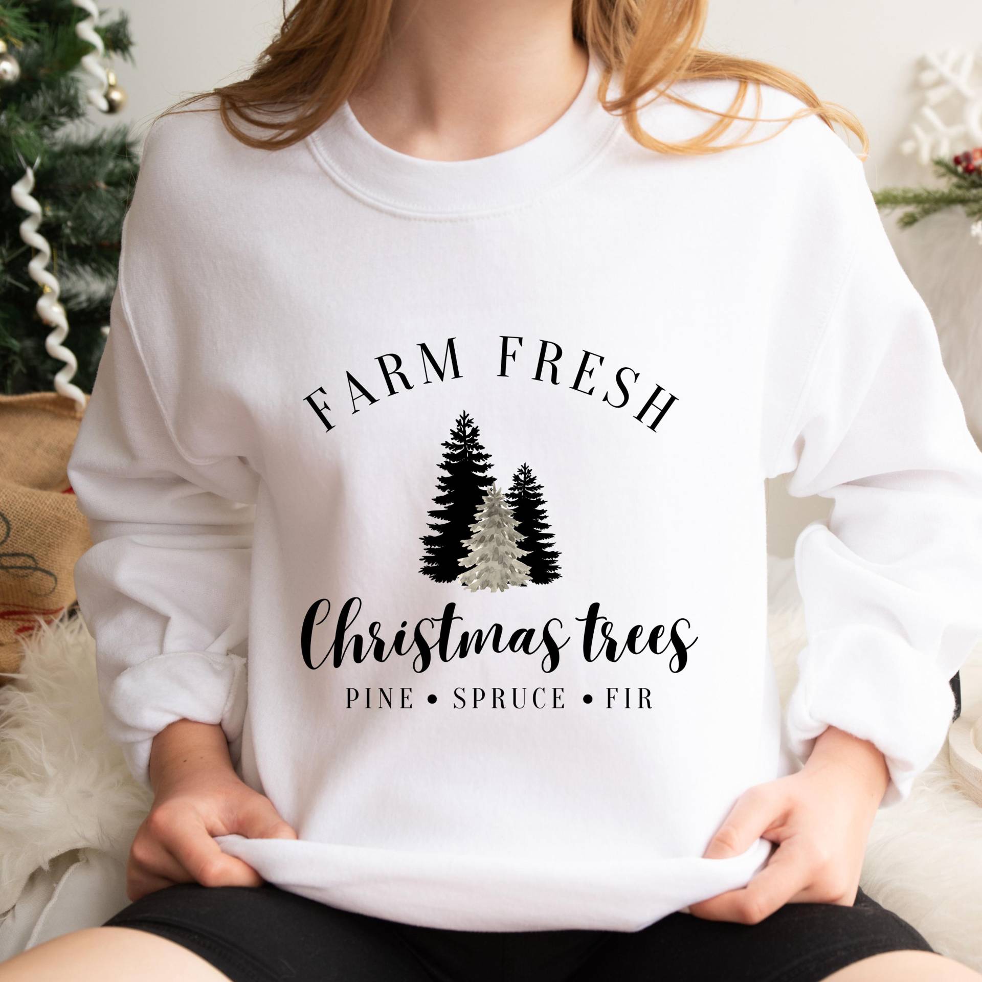 Weihnachtspullover, Weihnachtspulli, Nikolaus Geschenk, Geschenk Weihnachten, Winterpullover, Weihnachten Sweatshirt, Weihnachtsbaum Pullover von aabcBoutique