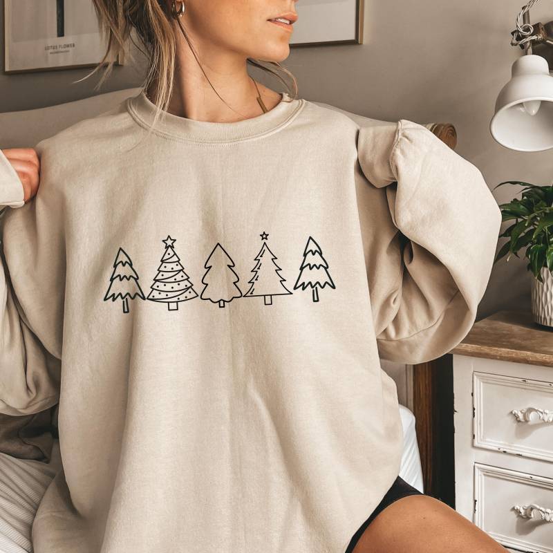 Weihnachtspullover, Weihnachtspulli, Nikolaus Geschenk, Geschenk Weihnachten, Winterpullover, Weihnachten Sweatshirt, Weihnachtsbaum Pullover von aabcBoutique