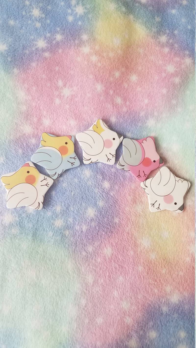 sternenbirnen - Button Anstecker Dosenabzeichen Nymphensittich | Kakadu Galah von aamyeee