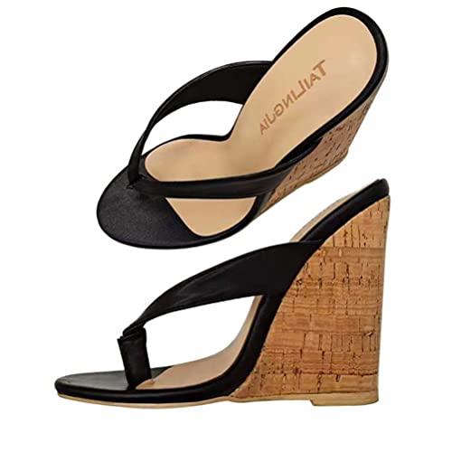 aanieshoeya Flip Flops Damen Modern Elegant Absatz High Heels Keilabsatz Women Sommer Schwarz 41EU aanieshoeya Flip Flops Damen Modern Elegant Absatz High Heels Keilabsatz Women Sommer Schwarz 41EU von aanieshoeya