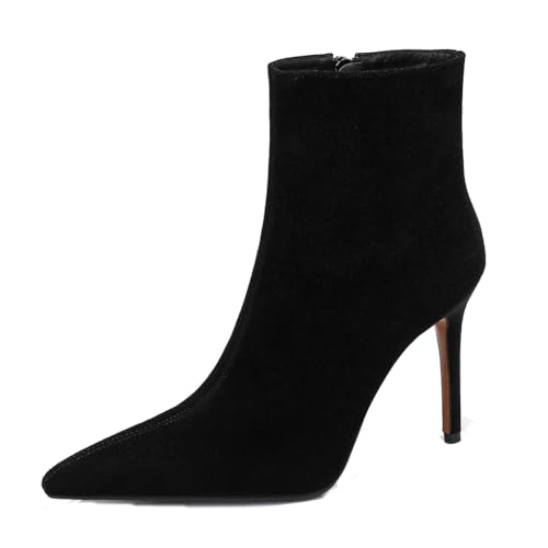aanieshoeya Stiefeletten Damen Elegant Wildleder Ankle Boots for Women Stiefel High Heels Absatz Schwarz 37CN 37EU 23.5cm aanieshoeya Stiefeletten Damen Elegant Wildleder Ankle Boots for Women Stiefel High Heels Absatz Schwarz 37CN 37EU 23.5cm von aanieshoeya