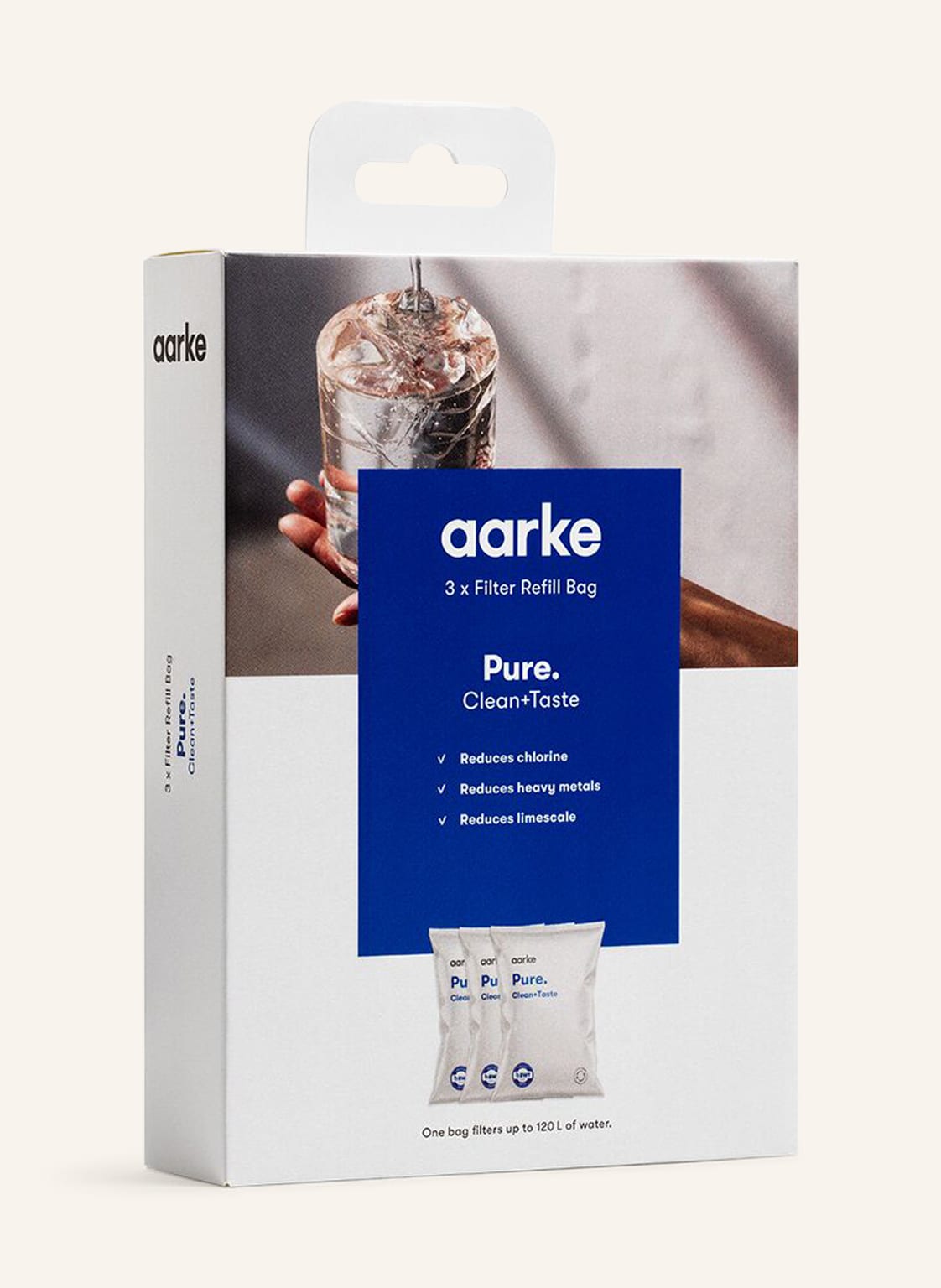 Aarke 3er-Pack Nachfüll-Filter Pure weiss von aarke