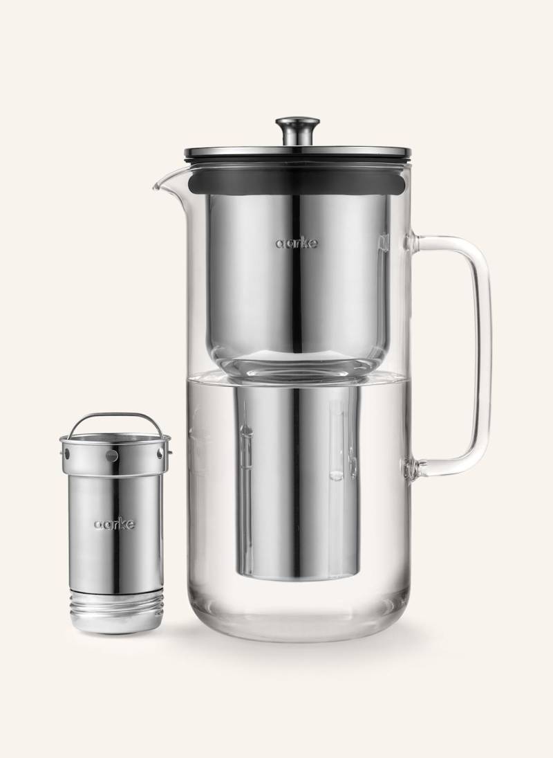 Aarke Wasserfilterkaraffe Purifier silber von aarke
