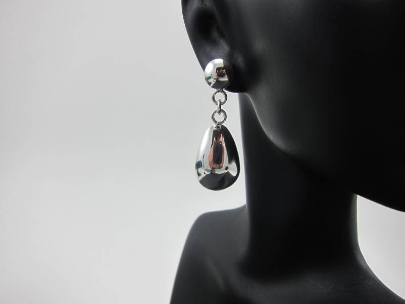Geschmiedete Sterling Silber Teardrop Ohrringe Polierter Schmuck Geschmiedete Sterling Silber Teardrop Ohrringe Polierter Schmuck von aatelierandrea