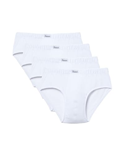 abanderado Herren Lote X4 Slip De Algodón Unterkleid, Weiß (Blanco 001), Large (Herstellergröße: 52) (4er Pack) von Abanderado