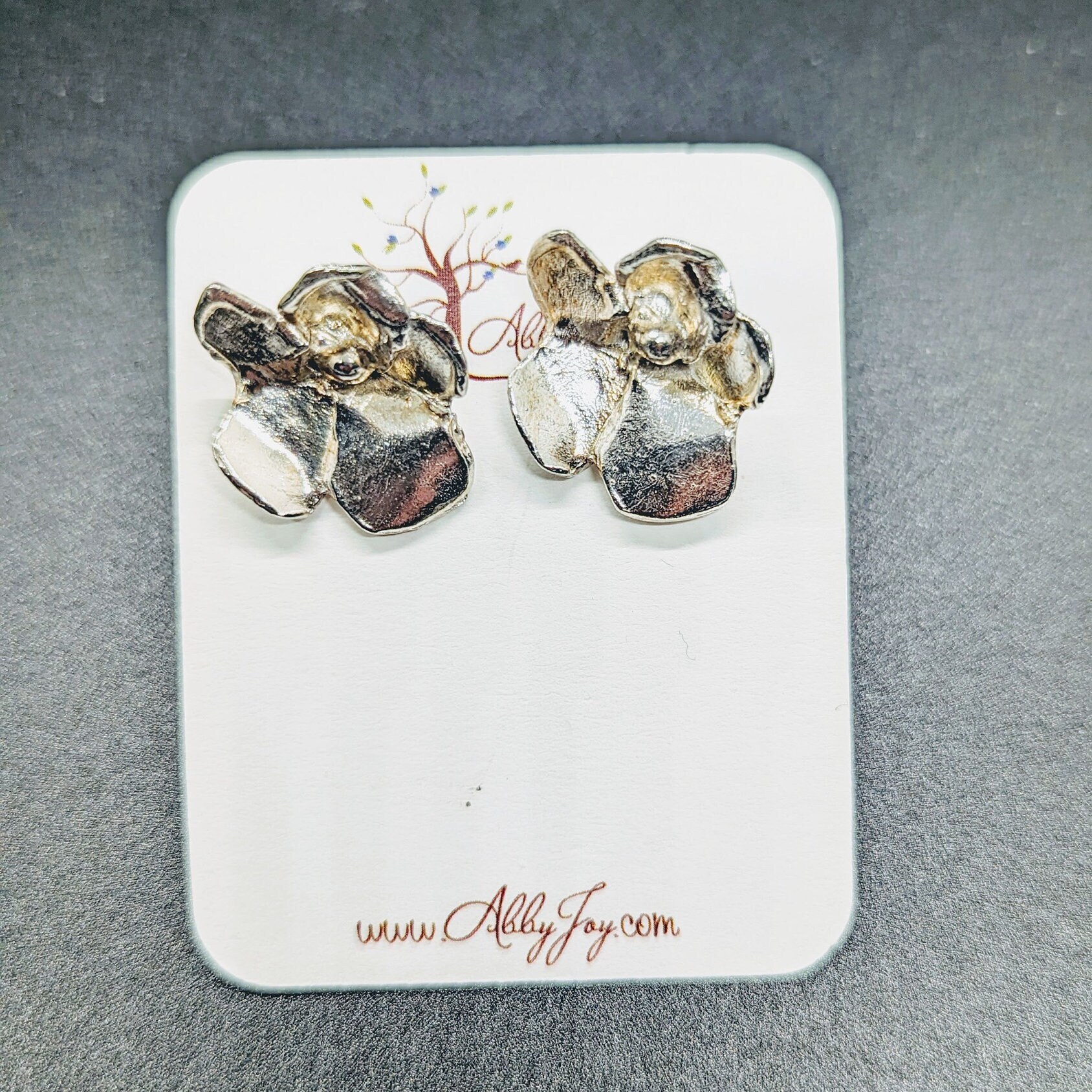 Blüte Sterling Silber Blumen Ohrringe von abbyjoyjewelry