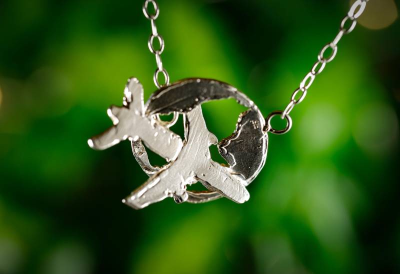 Für Die Reisende Sterling Silber Lariat Halskette von abbyjoyjewelry