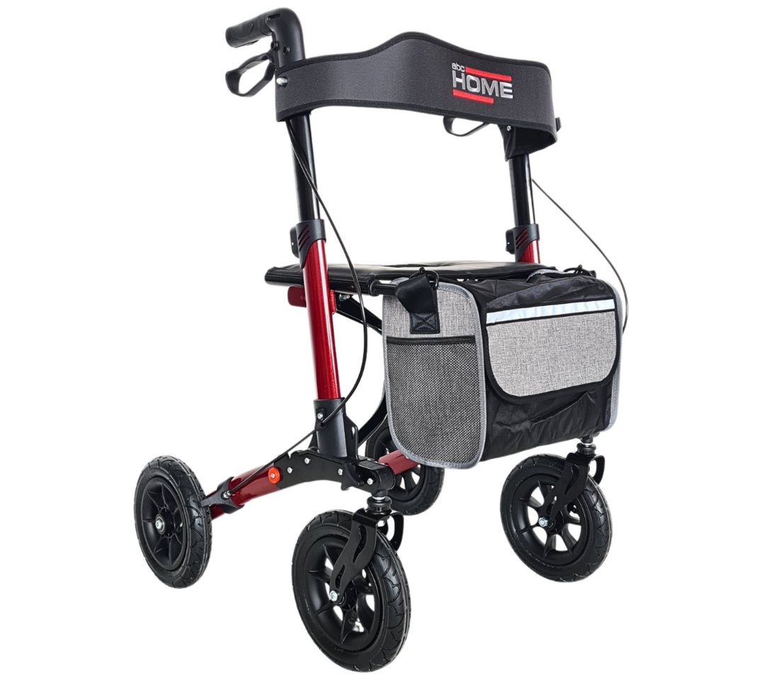 abc HOME Rollator Outdoor, mit Luftreifen & Tasche, faltbar, verstellbare Höhe abc HOME Rollator Outdoor, mit Luftreifen & Tasche, faltbar, verstellbare Höhe von abc HOME