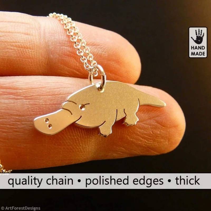 Introvert Platypus Handmade Sterling Silber .925 Halskette - Geschenk-Idee von abcSilver