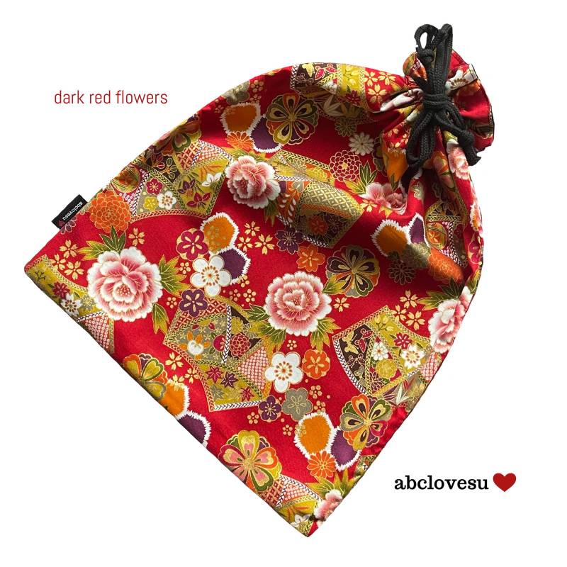 Dunkelrote Blume Stoff Schuhbeutel, Reisetasche von abclovesu