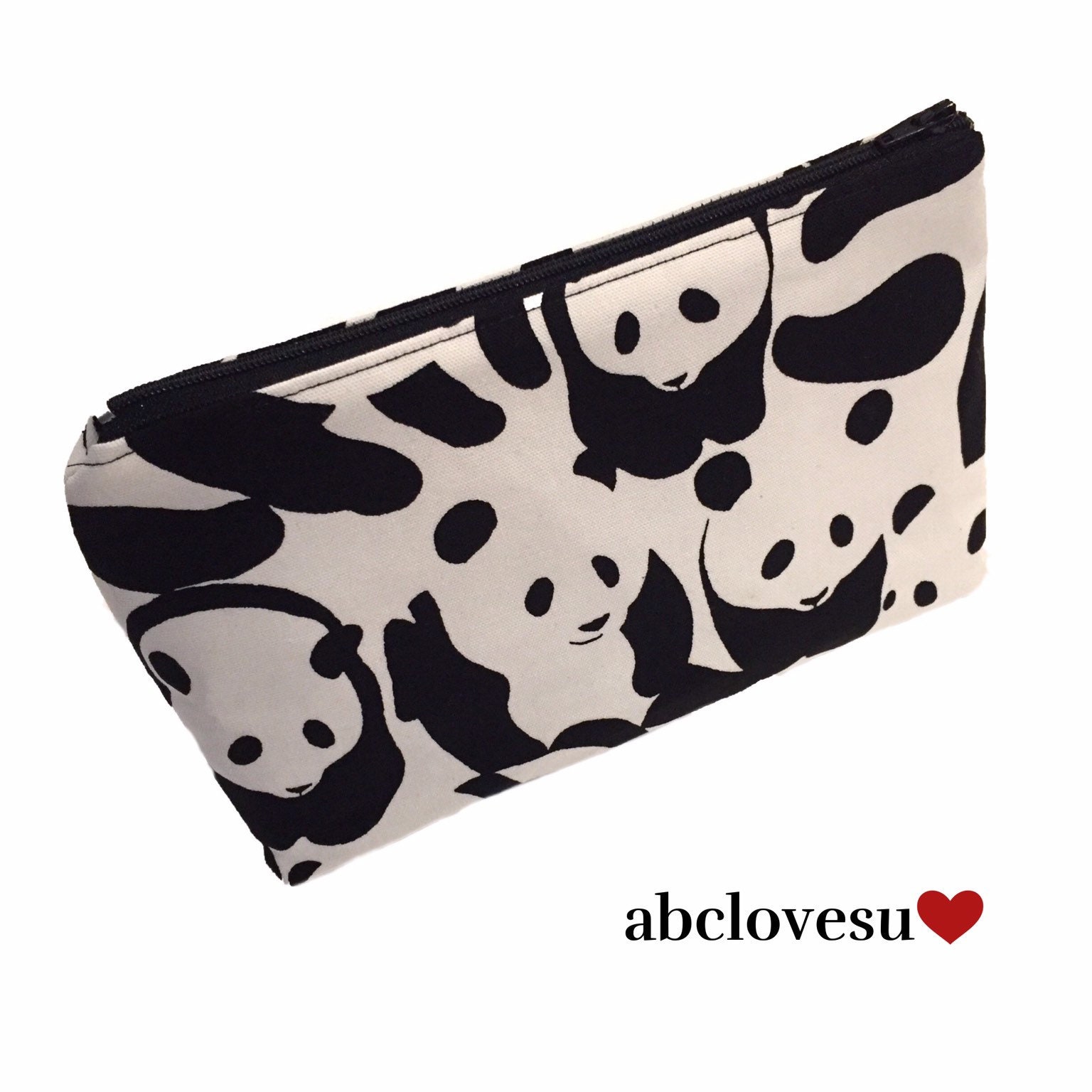 Schminke Täschchen. Pandas Eine Abclovesu Schminktasche von abclovesu
