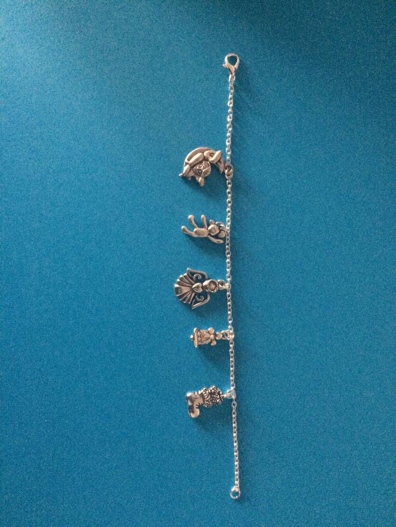 Weihnachten Charm Armband Handgefertigt Silber Ca. 18cm von abiolaartist