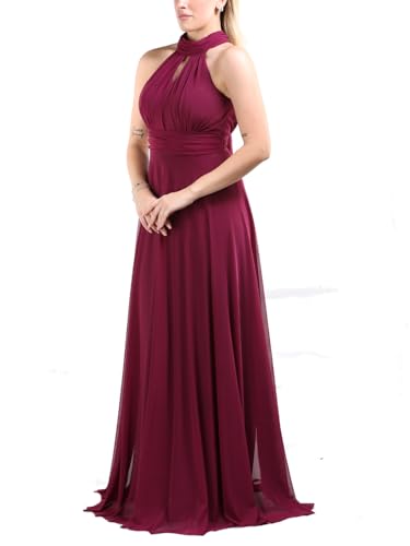 ABİYENİALL Besondere Anlässe Damenkleid: Elegantes Abendkleid mit Halter | Ausschnitt vielfältigen Farboptionen perfekt für Hochzeiten Bälle (das Kleid hat eine Enge Passform) von ABİYENİALL