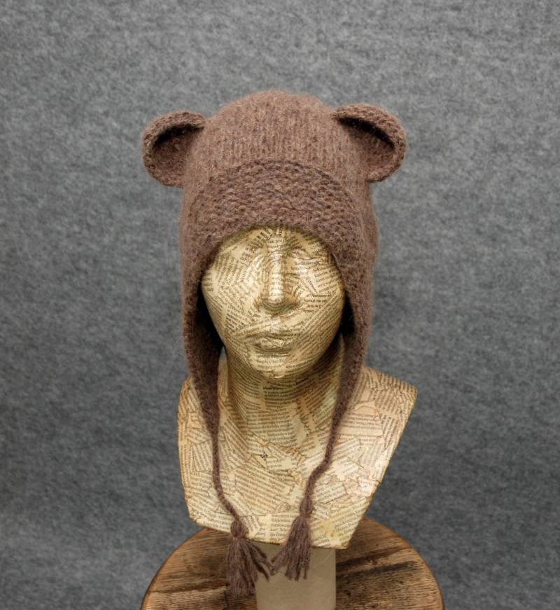 Handgestrickte Baby Alpaka Bärenmütze Erwachsenen Tier Mütze von aboutCRAFTS