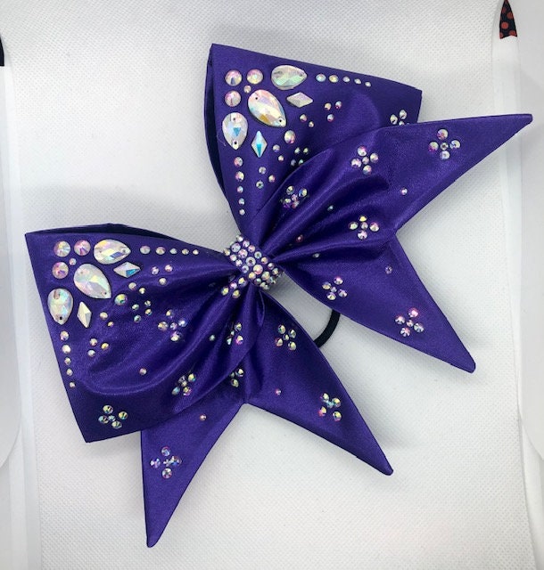Satin Genäht Cheer Bogen Mit Ab Kristalle Und Juwelen in Ihrer Wahl Der Farbe von aboutthebow
