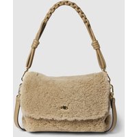 Abro Crossbody Bag aus echtem Lammfell Modell 'POPPY' in Sand, Größe One Size von abro