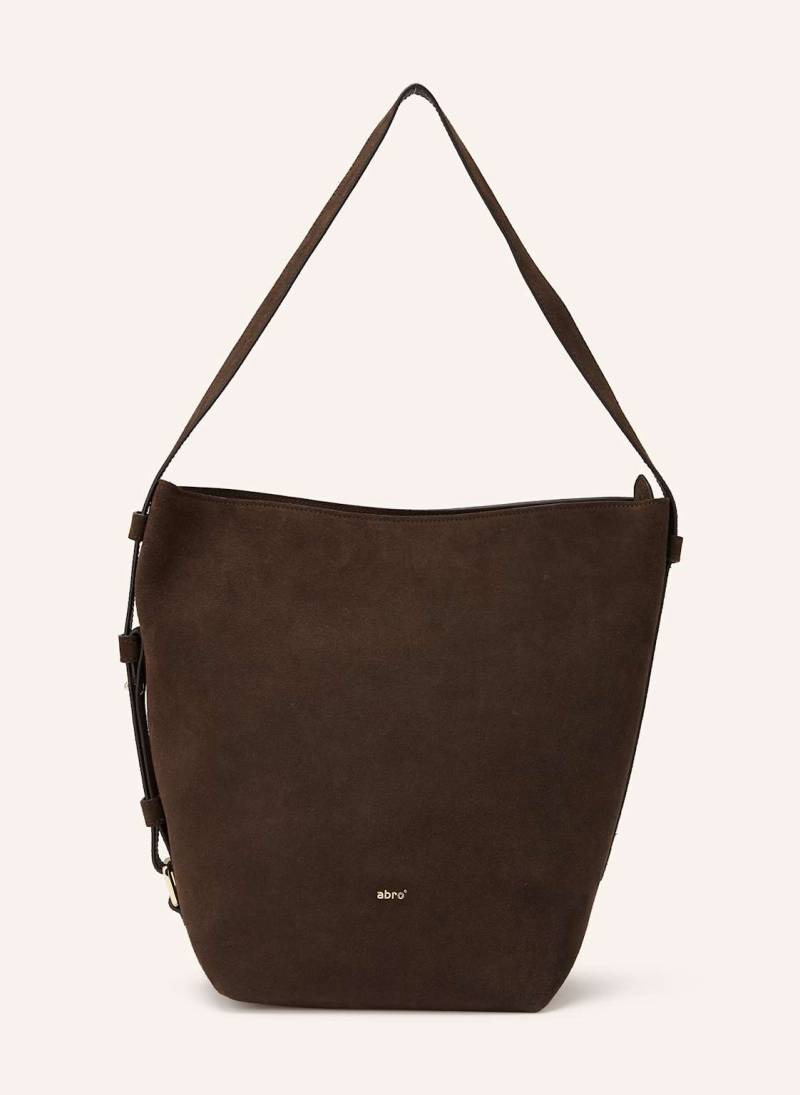 Abro Beuteltasche Cosmo Mit Pouch braun von abro