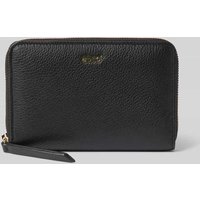Abro Lederportemonnaie mit Label-Applikation Modell 'DALIA' in Black, Größe 1 von abro