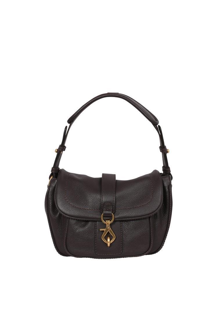 abro - Handtasche Mit Überschla Schultertasche Star Saddle Dark Brown Braun von abro