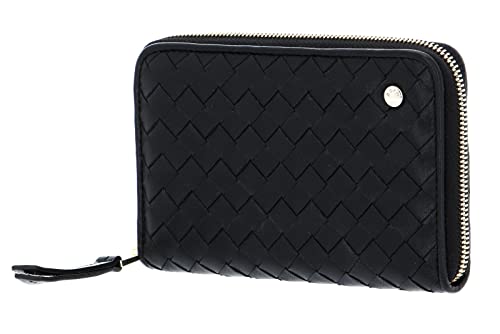 Abro Leather Piuma Weaving Zip Wallet Black/Gold von Abro