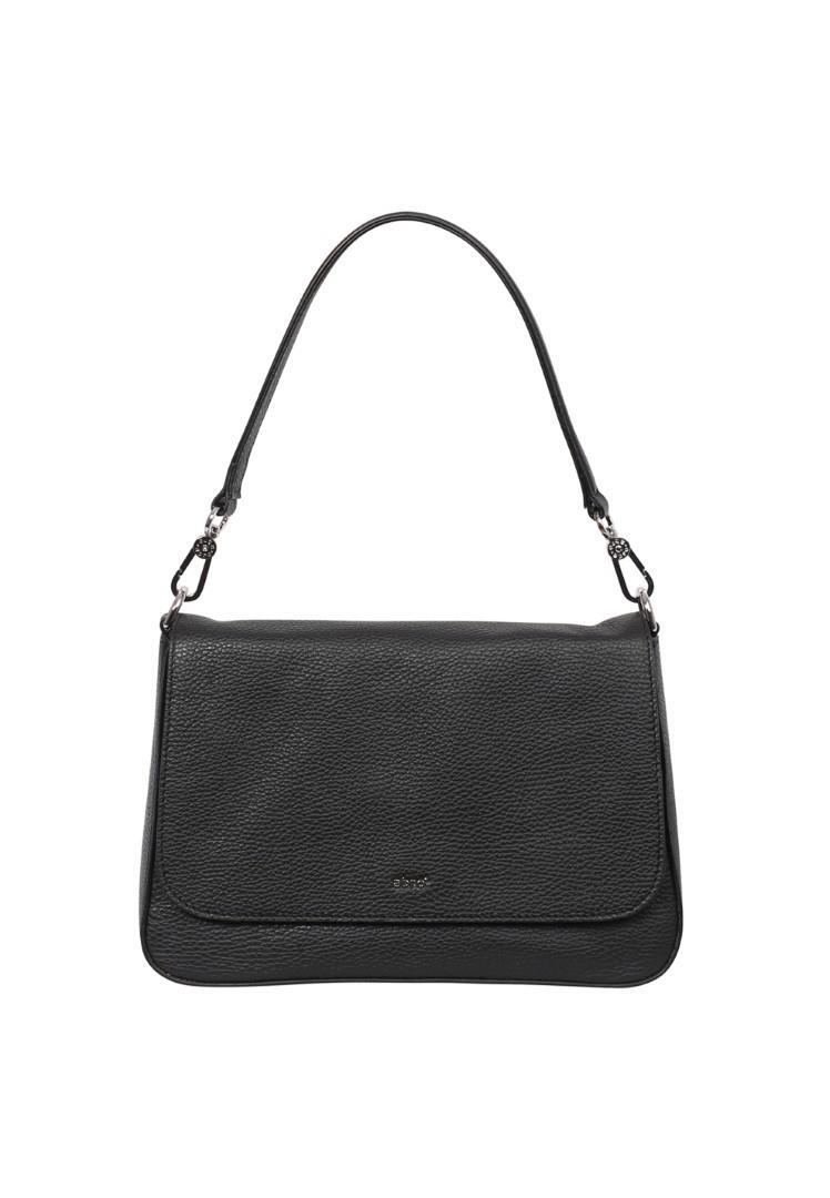 abro - Leder Adria Handtasche Mit Überschla Schultertasche Lulu Black-Nickel Schwarz von abro