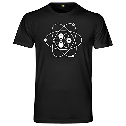 Atom T-Shirt - Physik Chemie Wissenschaften Proton Neutron Atom Energie Nuklear Schwarz L von absenda