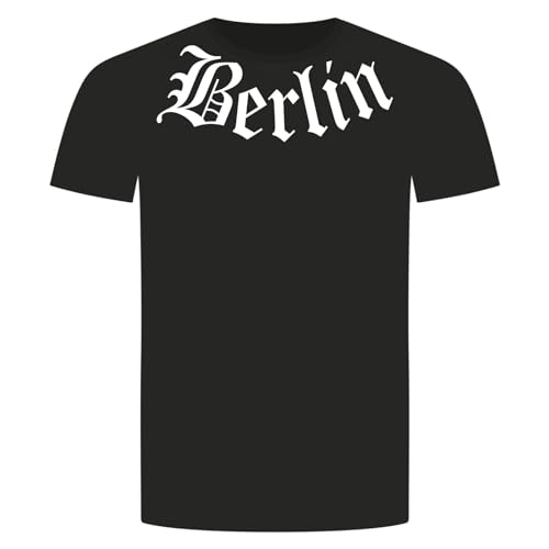 Berlin T-Shirt - Städte Stadt Hauptstadt Osten DDR Spree Deutschland Schwarz 2XL von absenda