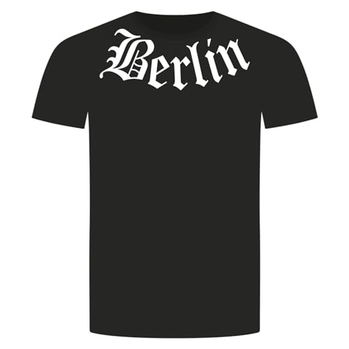 Berlin T-Shirt - Städte Stadt Hauptstadt Osten DDR Spree Deutschland Schwarz 3XL von absenda