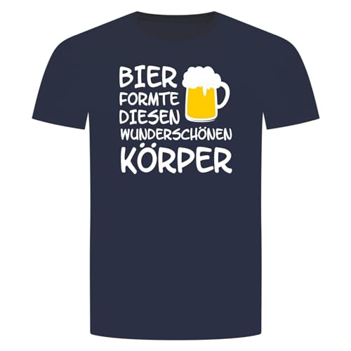 Bier Formte Diesen Wunderschönen Körper T-Shirt - Beer Alkohol Fett Dick Navy Blau 2XL von absenda