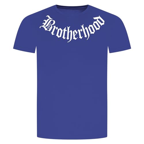 Brotherhood T-Shirt - Bruderschaft Gang Bande Motorrad Kutte Biker Chopper Blau 2XL von absenda