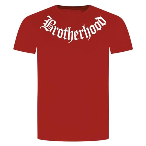 Brotherhood T-Shirt - Bruderschaft Gang Bande Motorrad Kutte Biker Chopper Rot 2XL von absenda