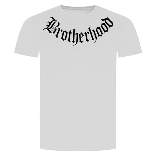 Brotherhood T-Shirt - Bruderschaft Gang Bande Motorrad Kutte Biker Chopper Weiß 3XL von absenda